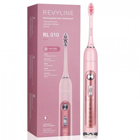 Электрическая звуковая зубная щётка Revyline RL 010 Pink