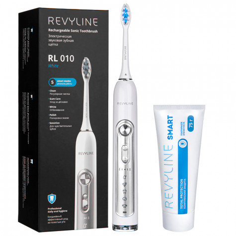 Набор Revyline RL 010 белая + Зубная паста Revyline Smart,  75 г