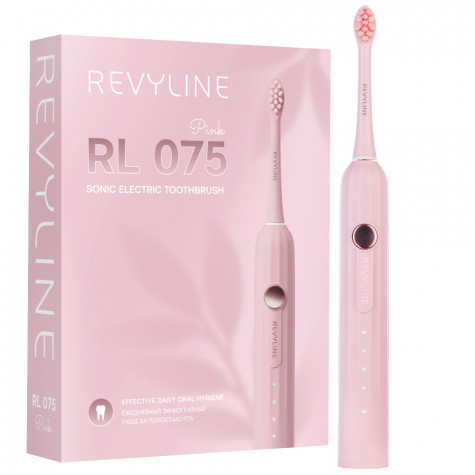 Электрическая звуковая зубная щётка Revyline RL 075 Pink